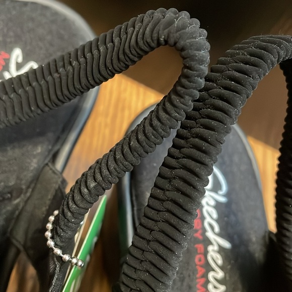 Skechers Cali Rumblers City Dash Slingback Wedge Sandals. Black. Size 9. NWT! - Picture 5 of 16